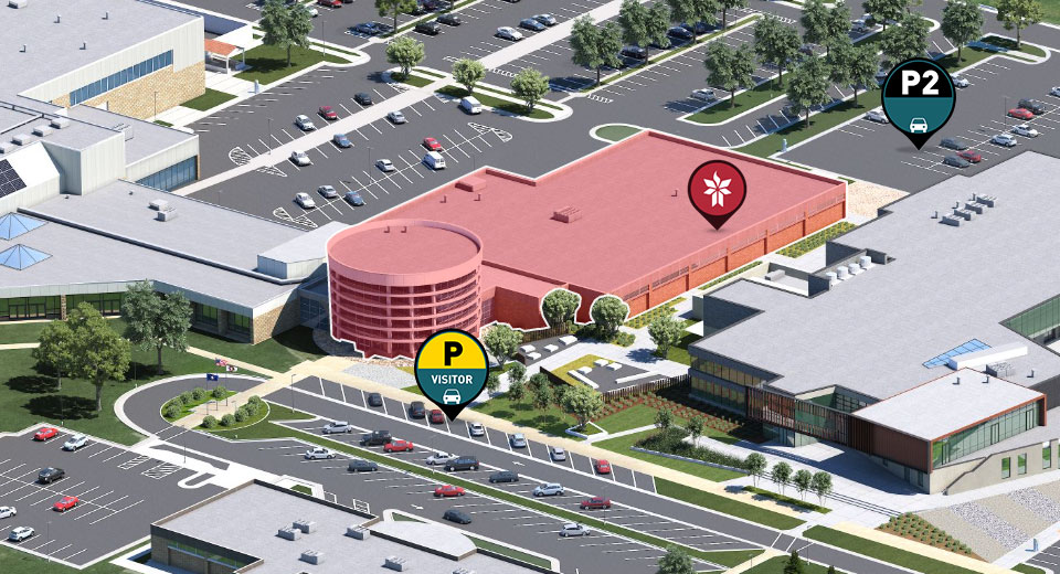 Overhead view of Financial Aid location in building